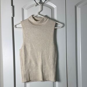 En Saison Sleeveless Ribbed Knit Top